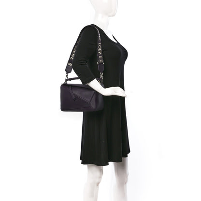 Loewe Satin Calfskin Small Puzzle Bag Deep Purple 2 of 10