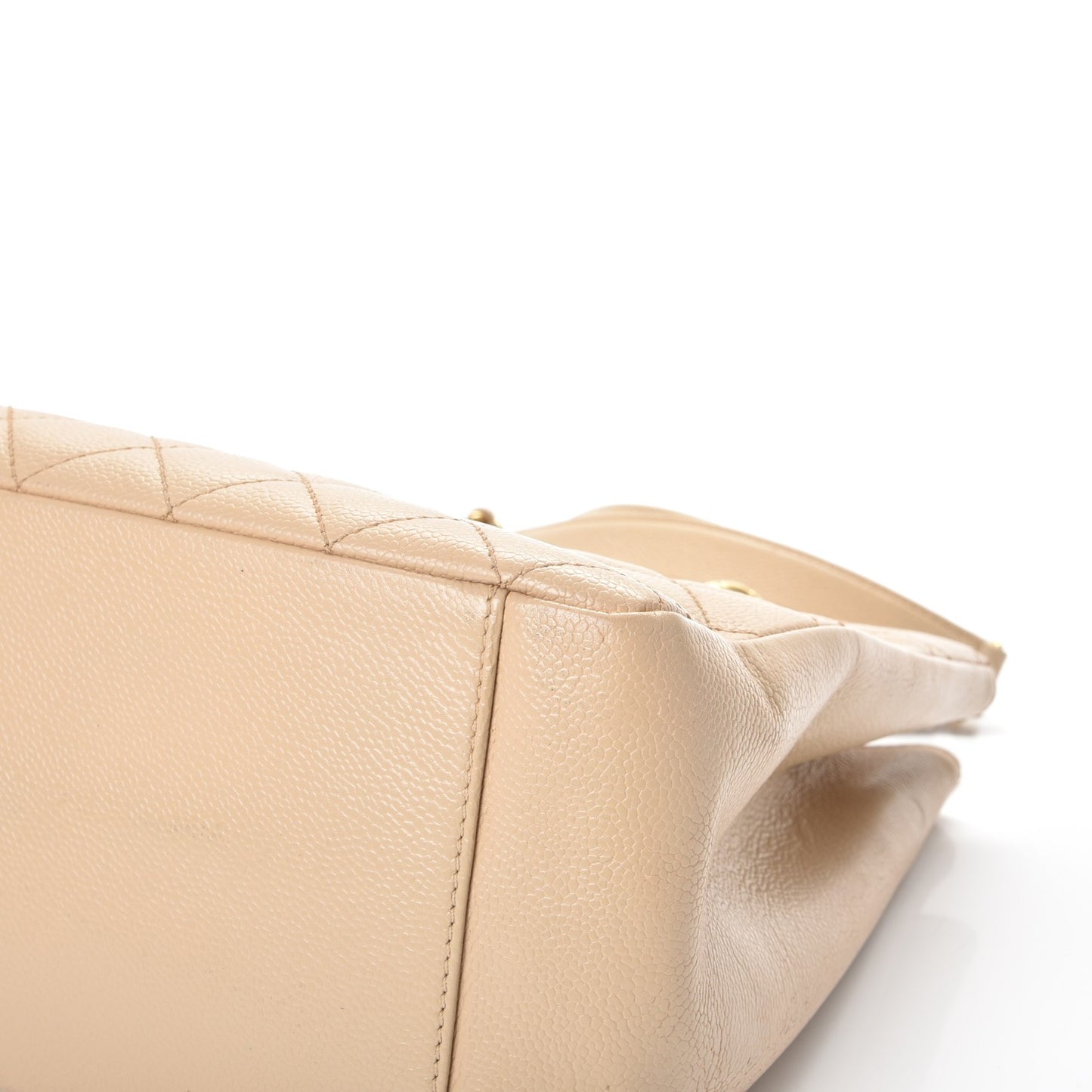 Caviar Quilted Grand Shopping Tote GST Beige Clair