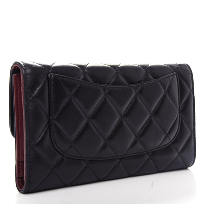 Chanel Lambskin Quilted Large Flap Wallet Black 3 of 10