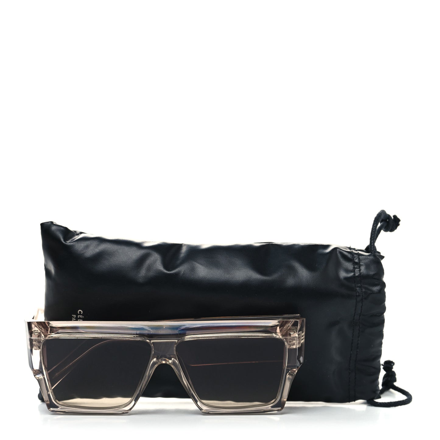 Square Acetate Transparent Smoke Flat Sunglasses CL 400301 Transparent Smoke