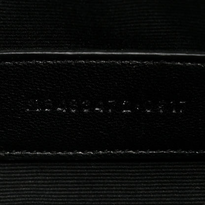 Saint Laurent Calfskin Matelasse Chevron Monogram Pouch Black 7 of 11