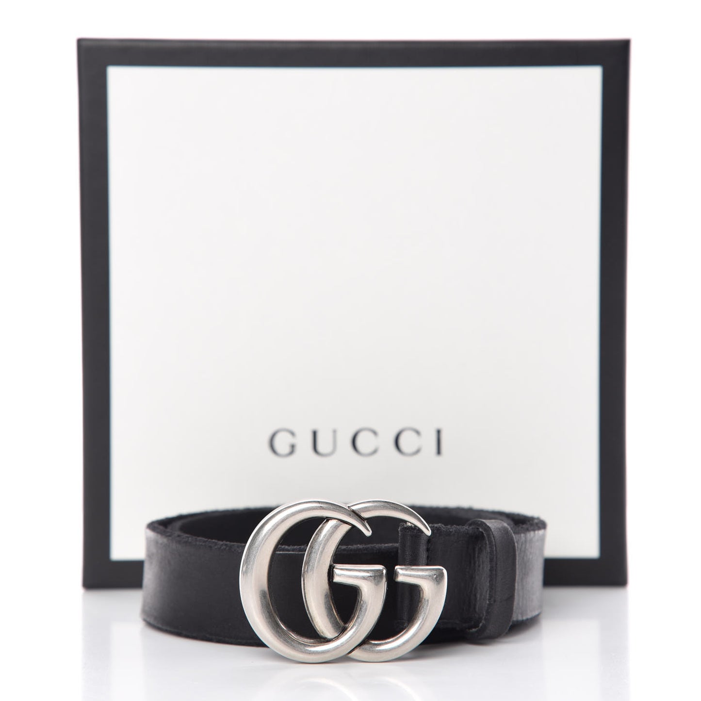 Cuoio Toscano Nickel Double G 30mm Belt 75 30 Black