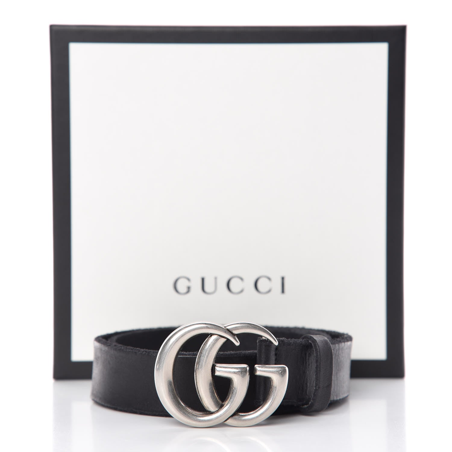 Gucci Cuoio Toscano Nickel Double G 30mm Belt 75 30 Black 8 of 8
