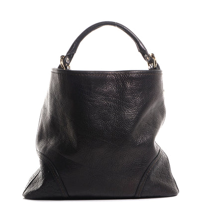 Gucci Leather Guccissima Trim Large Signoria Hobo Black 1 of 7