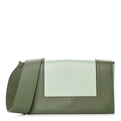Celine Shiny Smooth Calfskin Medium Frame Shoulder Bag Olive Pastel Green 1 of 4