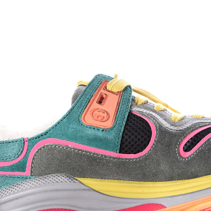 Gucci Suede Calfskin Womens Ultrapace Sneakers 37 Green 10 of 11