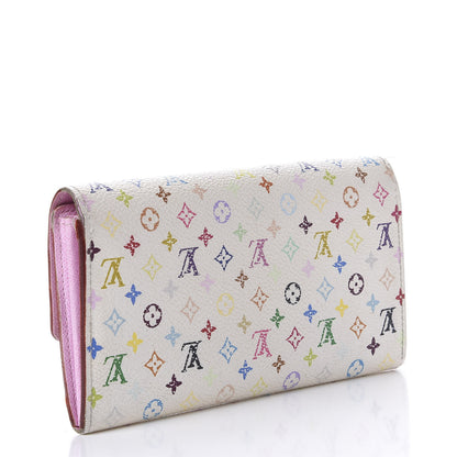 Louis Vuitton Monogram Multicolor Sarah Wallet White Litchi 3 of 11