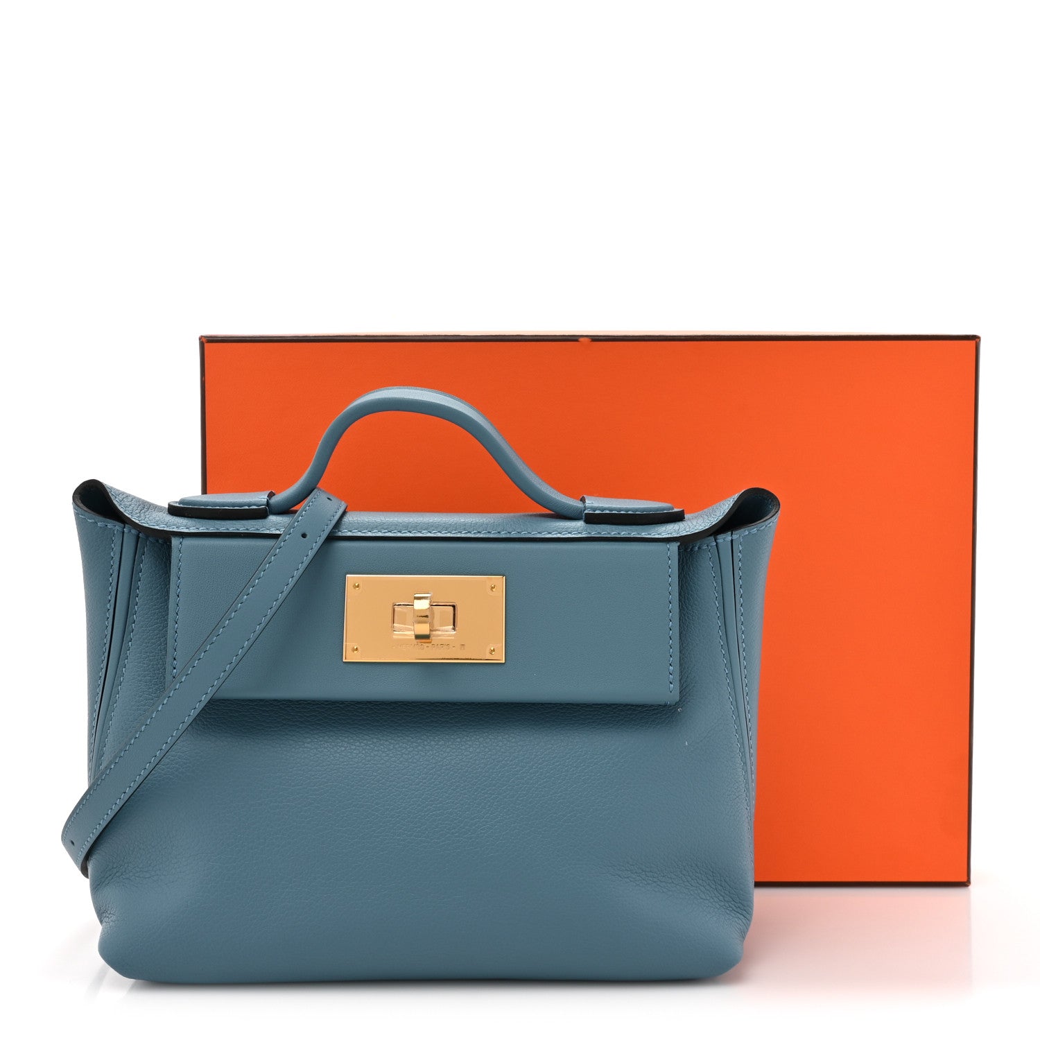 Hermes Evercolor Swift 21 24/24 New Blue Jean 11 of 11