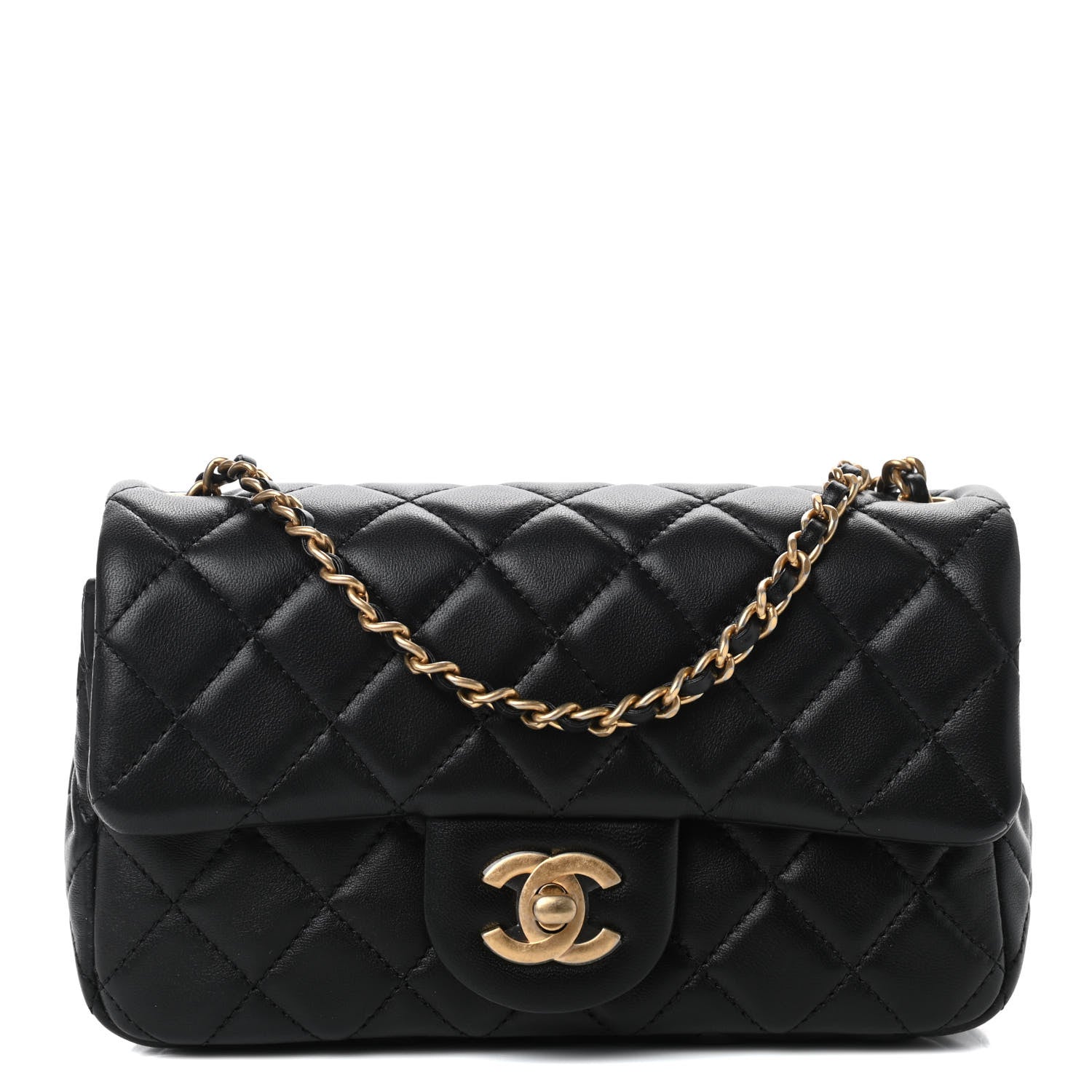 Chanel Lambskin Quilted Mini Rectangular Pearl Crush Flap Black 1 of 10