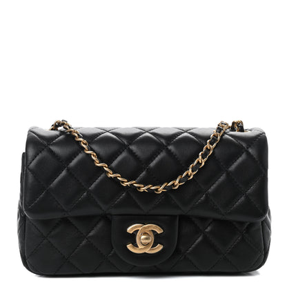Chanel Lambskin Quilted Mini Rectangular Pearl Crush Flap Black 1 of 10