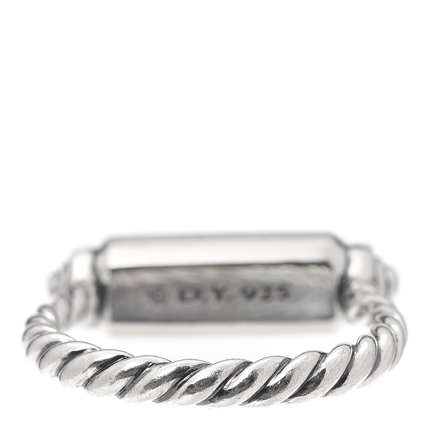 Sterling Silver Diamond Lexington Barrel Ring 54 7