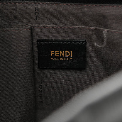 Fendi Zucchino Spalmati Vitello Large Charm Shopping Tote Black 10 of 12