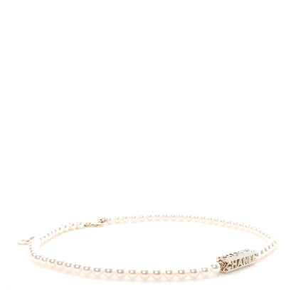 Chanel Pearl Crystal CC Logo Belt 80/32 Gold 1 of 3