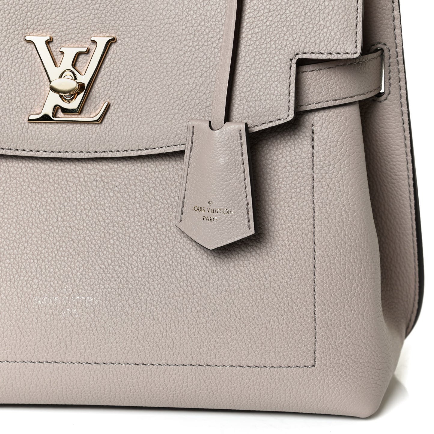 Soft Calfskin Lockme Ever MM Greige