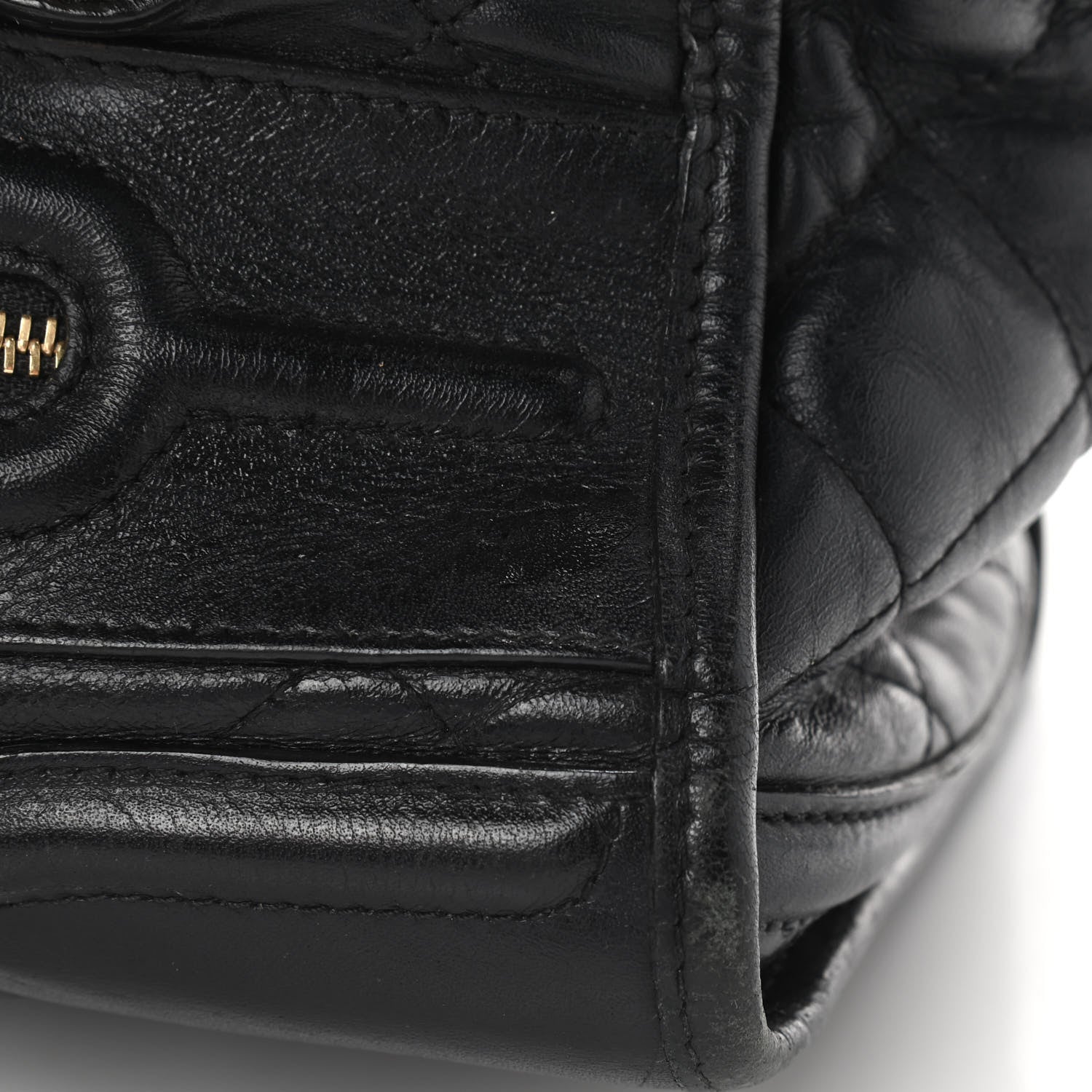 Burberry Calfskin Quilted Manor Tote Black 10 of 11
