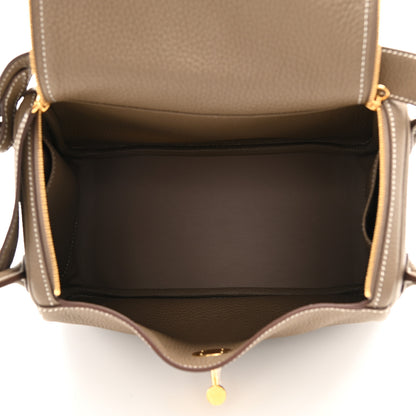 Hermes Taurillon Clemence Lindy 26 Etoupe 4 of 8