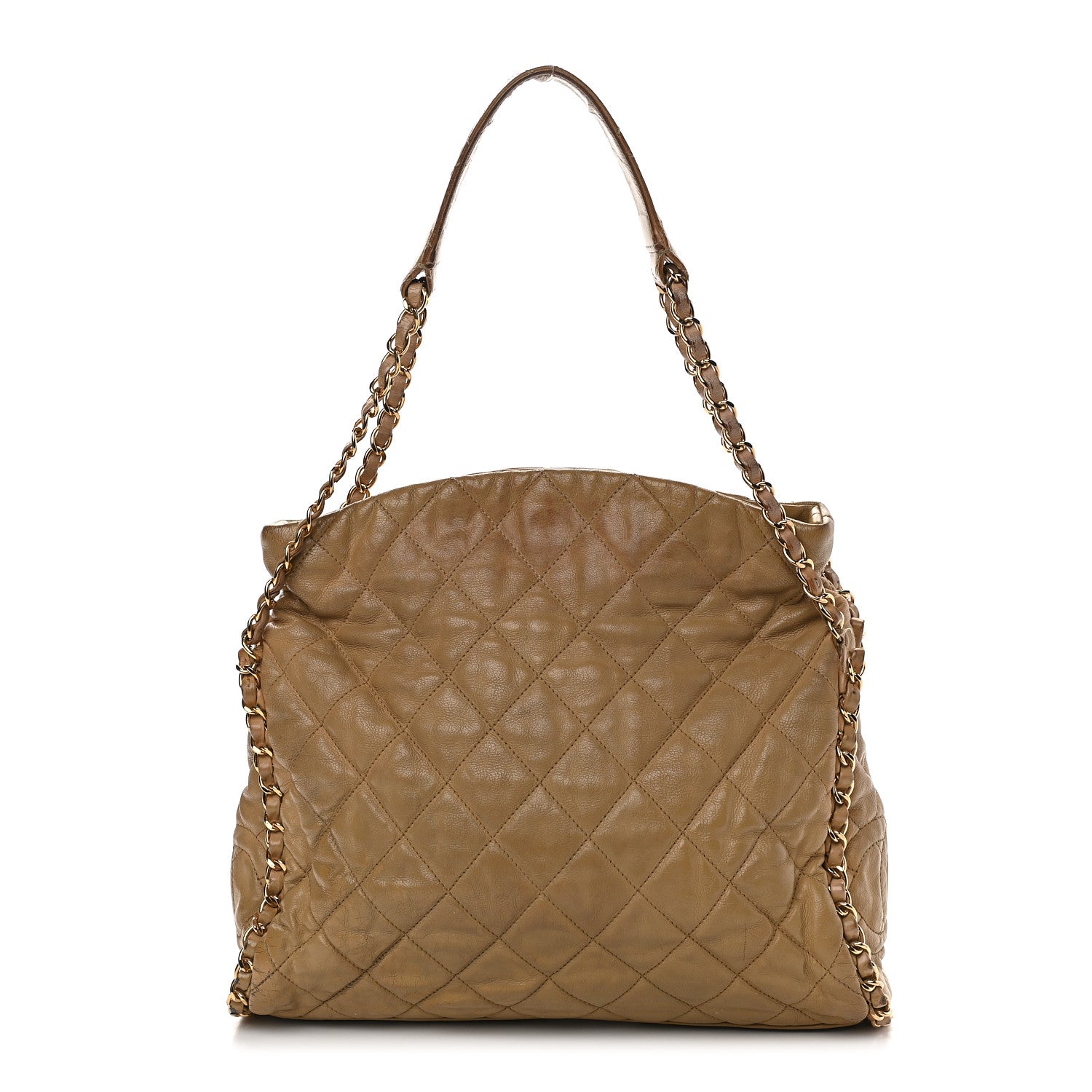 Chanel Calfskin Quilted Medium Chain Me Hobo Beige 1 of 8
