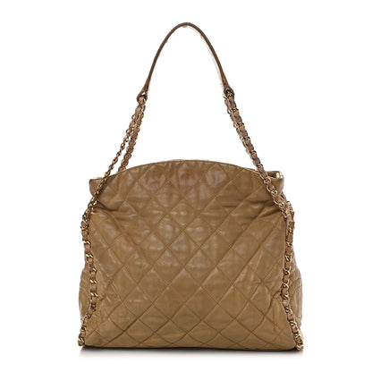 Chanel Calfskin Quilted Medium Chain Me Hobo Beige 1 of 8