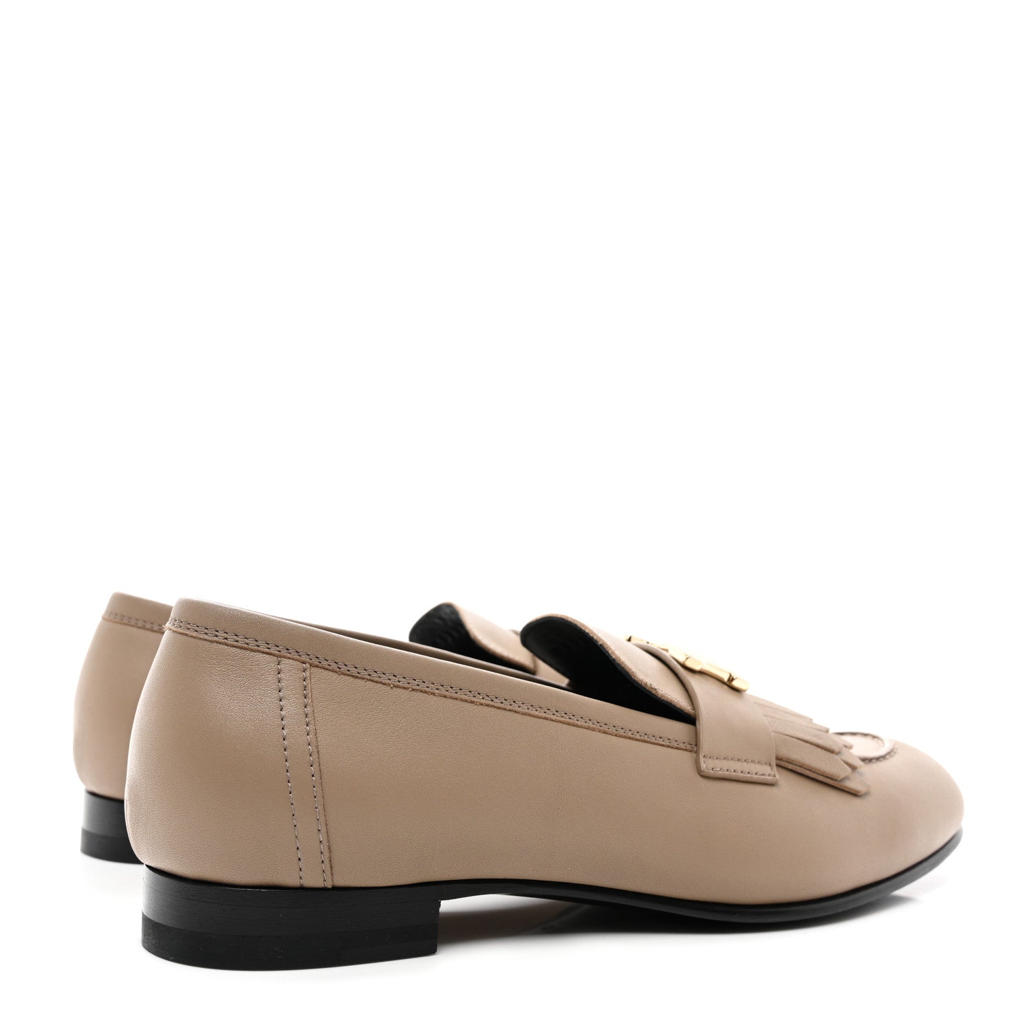 Hermes Goatskin Womens Royal Loafers 38 Beige Argile 4 of 9