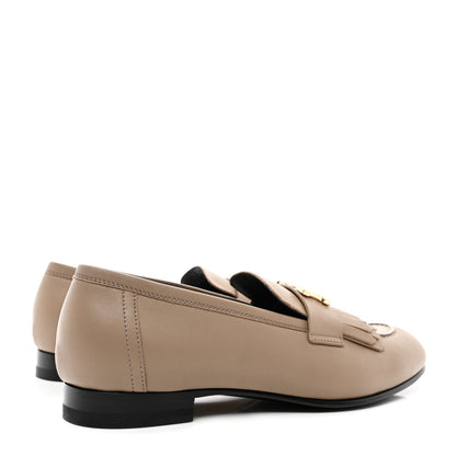 Hermes Goatskin Womens Royal Loafers 38 Beige Argile 4 of 9