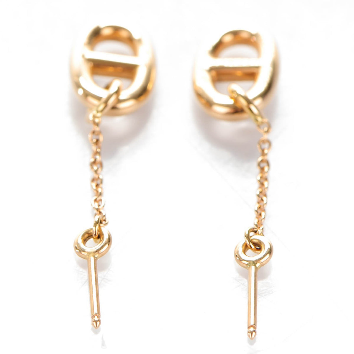 Hermes 18K Rose Gold PM Farandole Drop Earrings 4 of 6