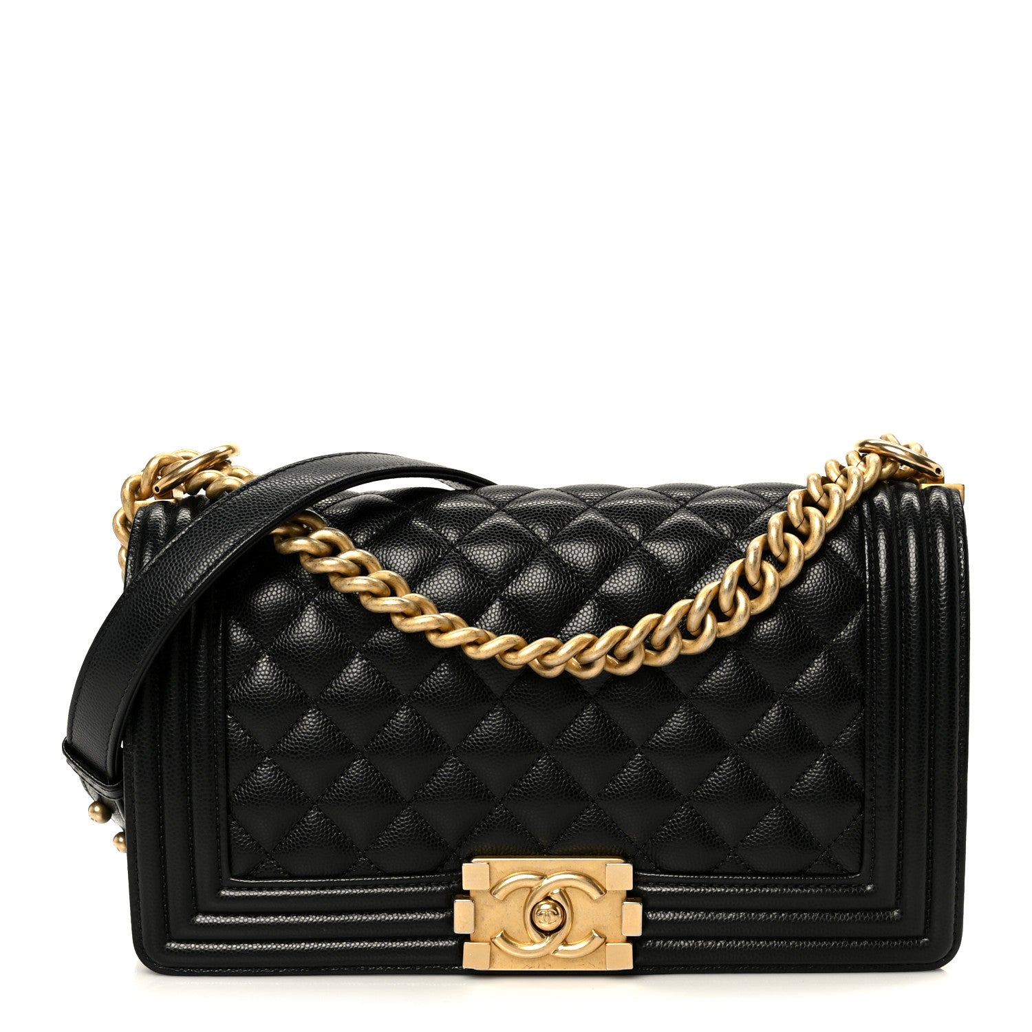 Chanel Caviar Quilted Medium Boy Flap Black 1 of 9