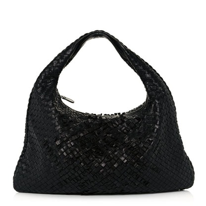Bottega Veneta Nappa Intrecciato Large Veneta Plisse Hobo Ink 1 of 11