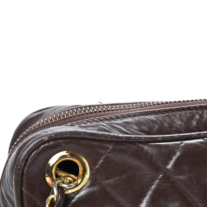 Chanel Lambskin Quilted Large Camera Case Brown 28 of 28