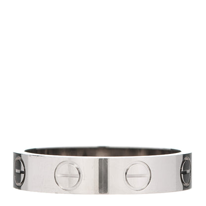 Cartier 18K White Gold 3.5mm LOVE Wedding Band Ring 48 4.5 3 of 5