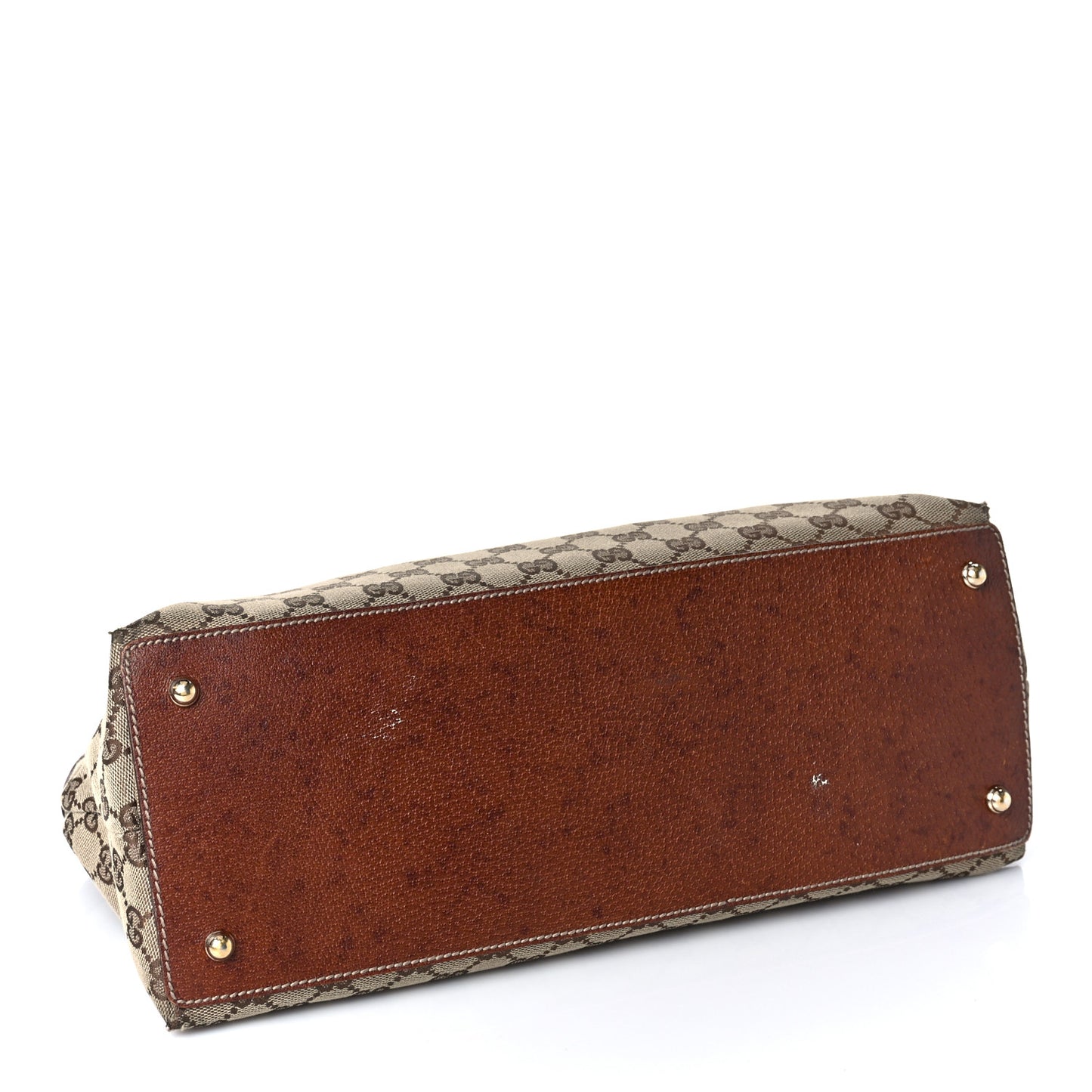 Monogram Bamboo Handle Bag Brown