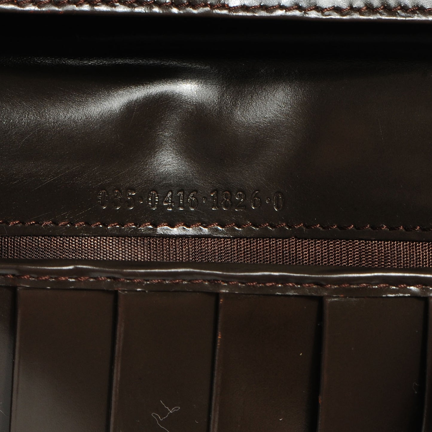 Leather Zip Around Bamboo Wallet Brown