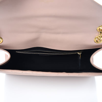Saint Laurent Grain De Poudre Matelasse Chevron Large Monogram Satchel Nude Powder 5 of 9
