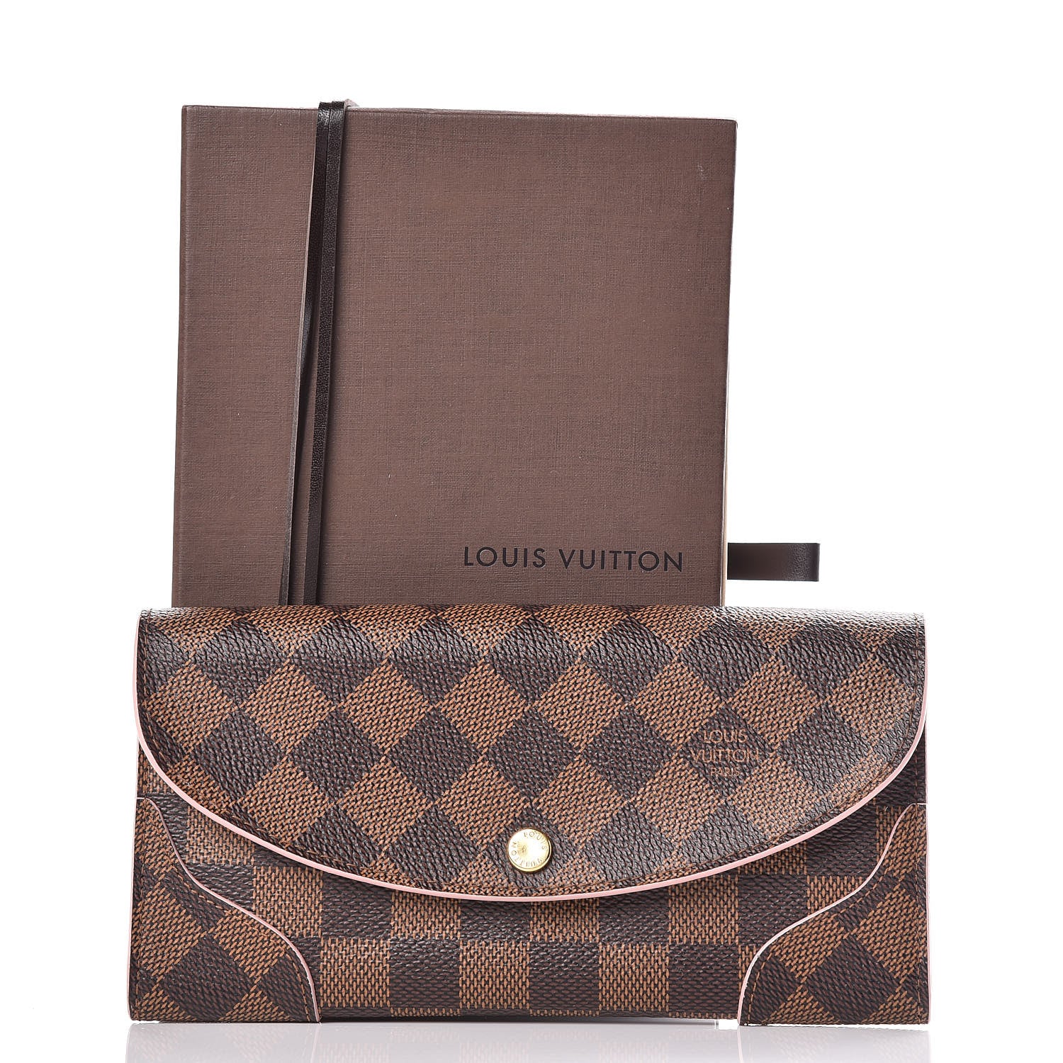 Louis Vuitton Damier Ebene Caissa Wallet Rose Ballerine 9 of 9