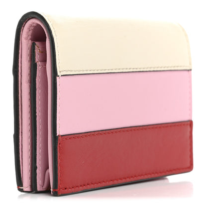 Gucci Calfskin Queen Margaret Card Case Wallet Sugar Pink Hibiscus Red Mystic White 3 of 13