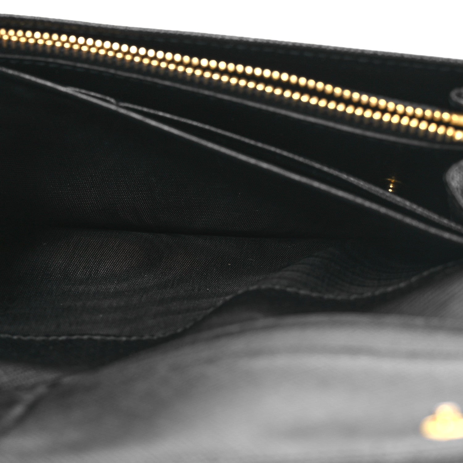 Prada Saffiano Metal Continental Flap Wallet Black 8 of 14