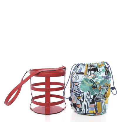 Hermes Epsom Silk Musardine Bag Rouge Casaque 5 of 12