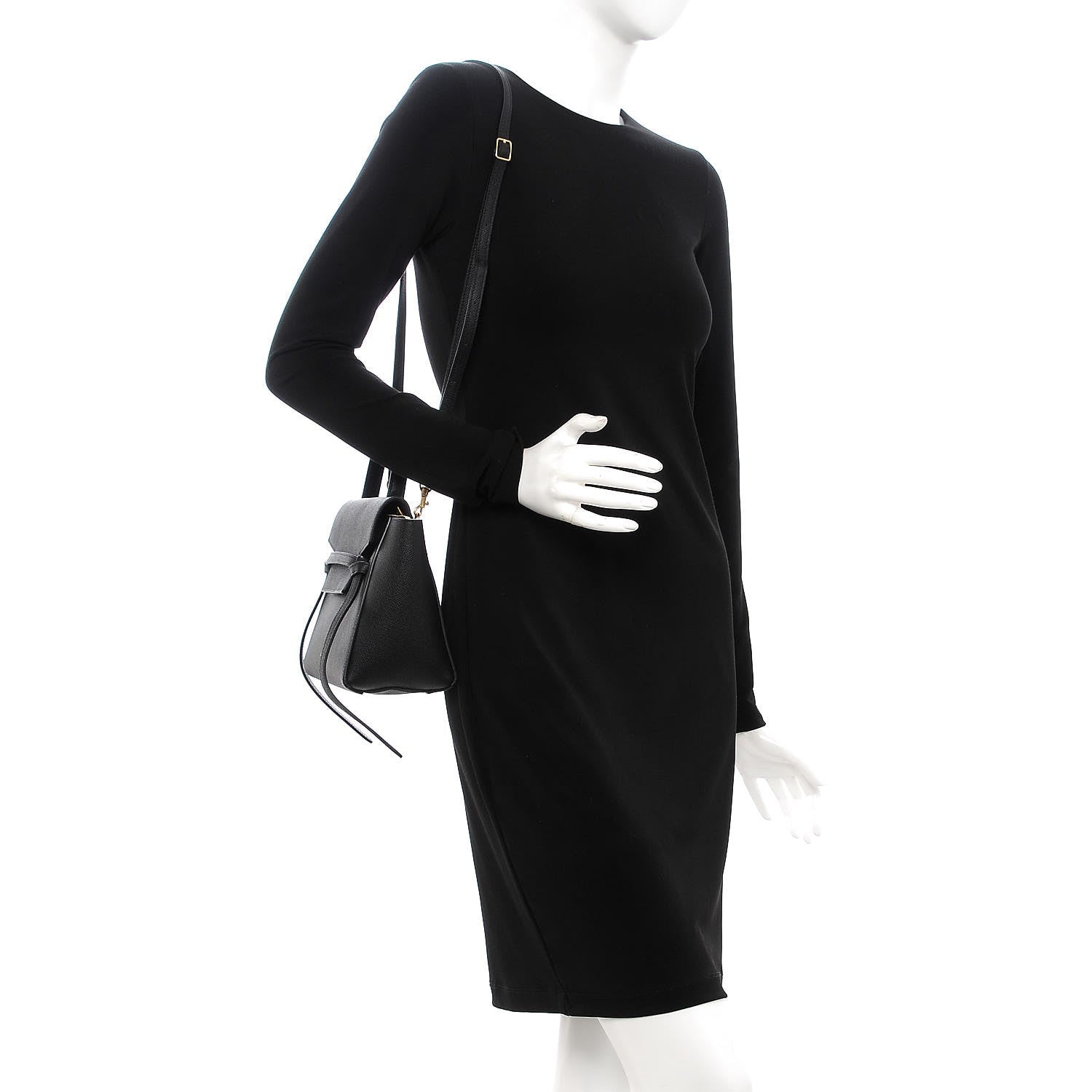 Celine Grained Calfskin Nano Belt Bag Black 2 of 6