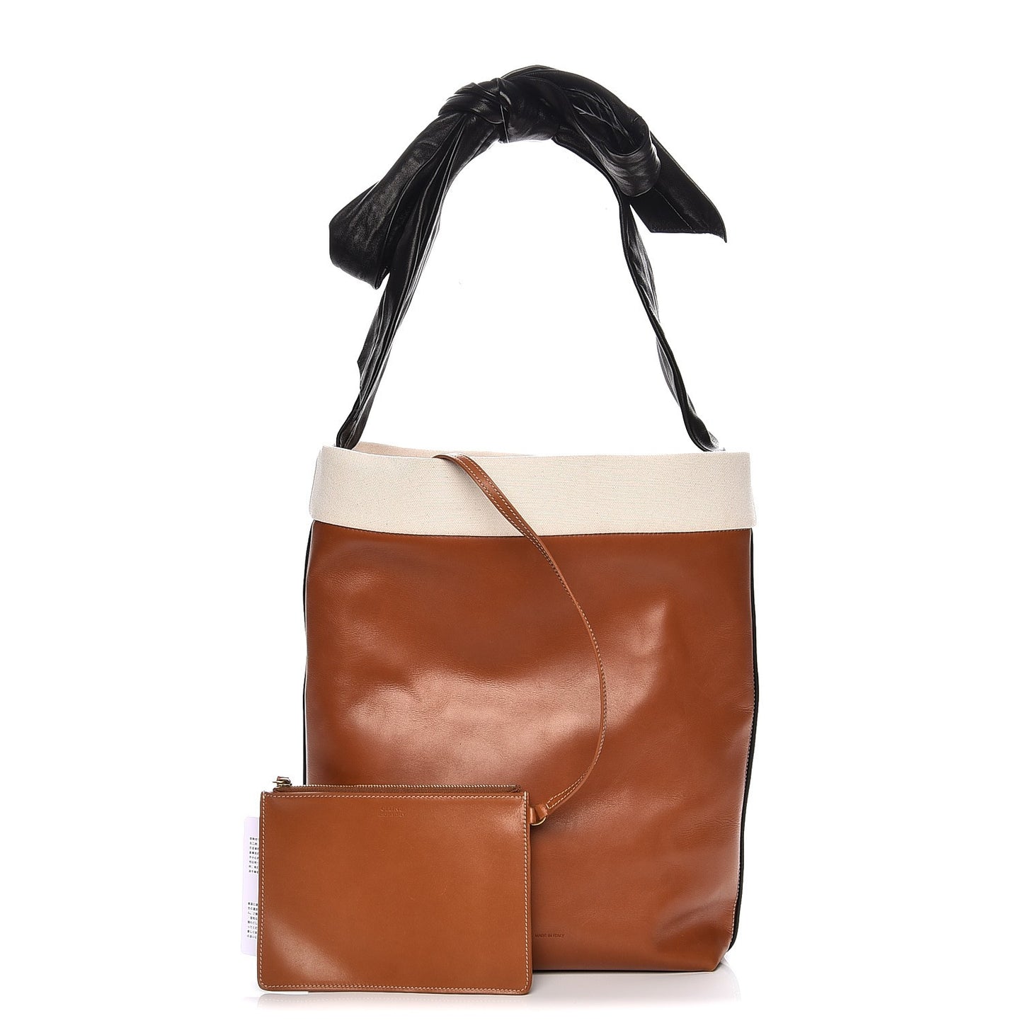 Lambskin Calfskin Band Twisted Cabas Tan