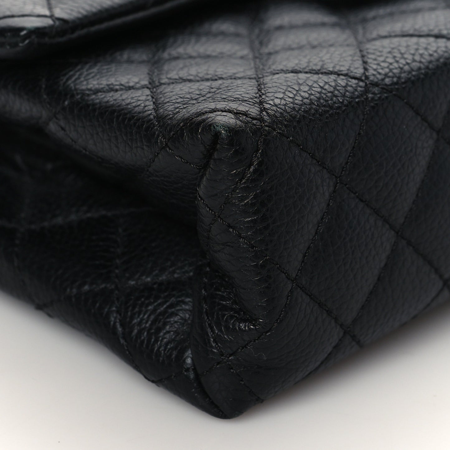 Grained Calfskin Quilted 2.55 Reissue Flap Belt Bag Clutch Black