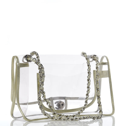 Chanel Lambskin Vinyl Large Naked Flap Silver 3 of 10