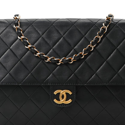 Chanel Lambskin Quilted Medium Single Flap Black 8 of 11