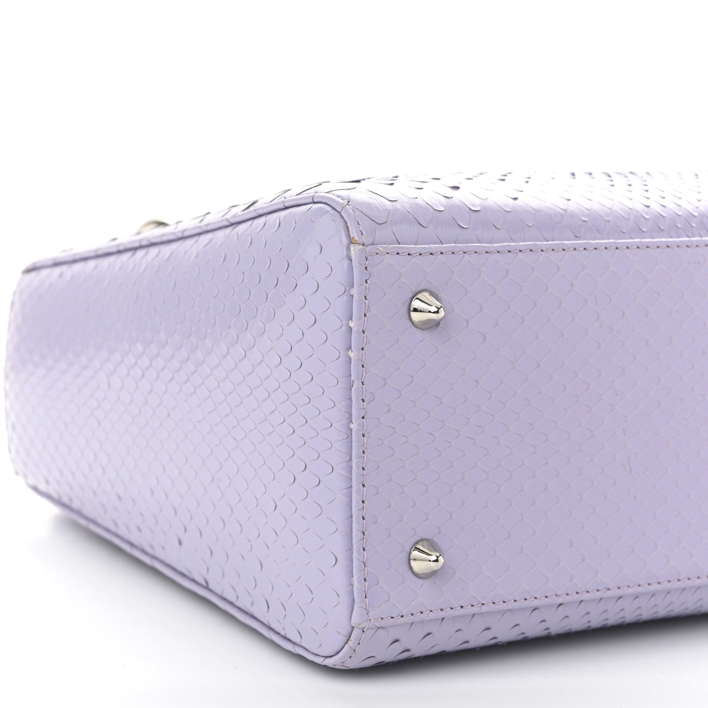 Snakeskin Medium Lady Dior Lilas