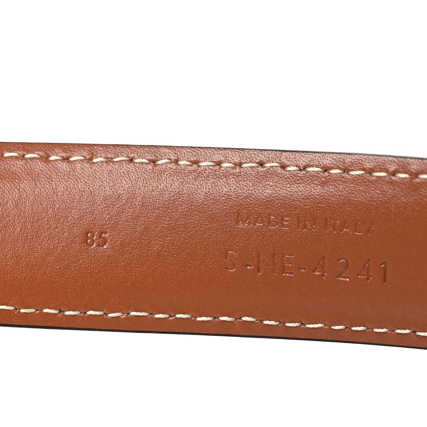 Canvas Calfskin Medium 25mm Triomphe 85 34 Belt Tan