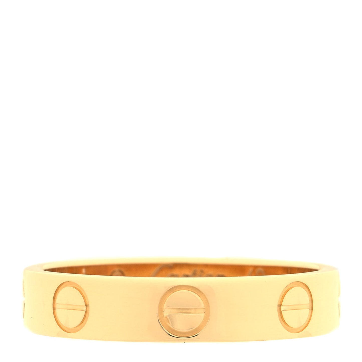 18K Yellow Gold 3.5mm LOVE Wedding Band Ring 49 4.75