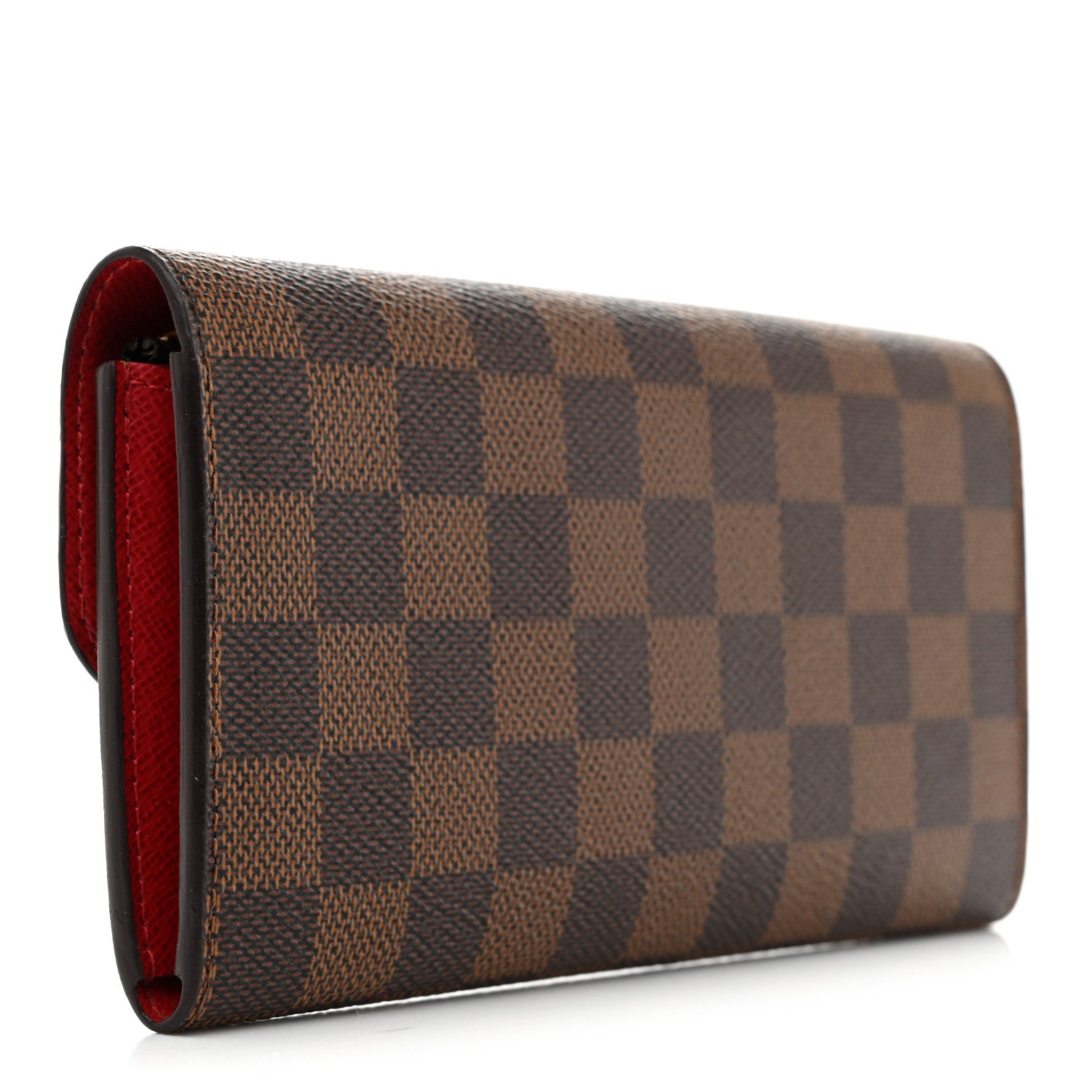 Louis Vuitton Damier Ebene Emilie Wallet Red 3 of 7