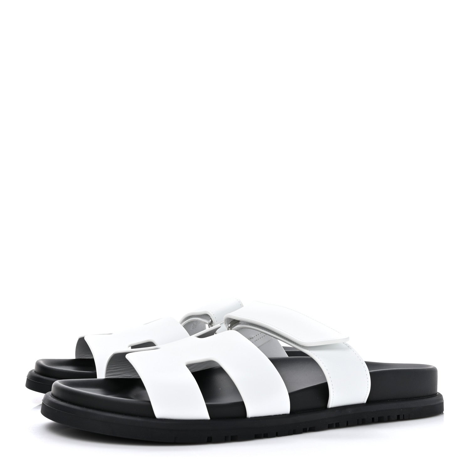 Hermes Calfskin Womens Chypre Sandals 40.5 White 3 of 9
