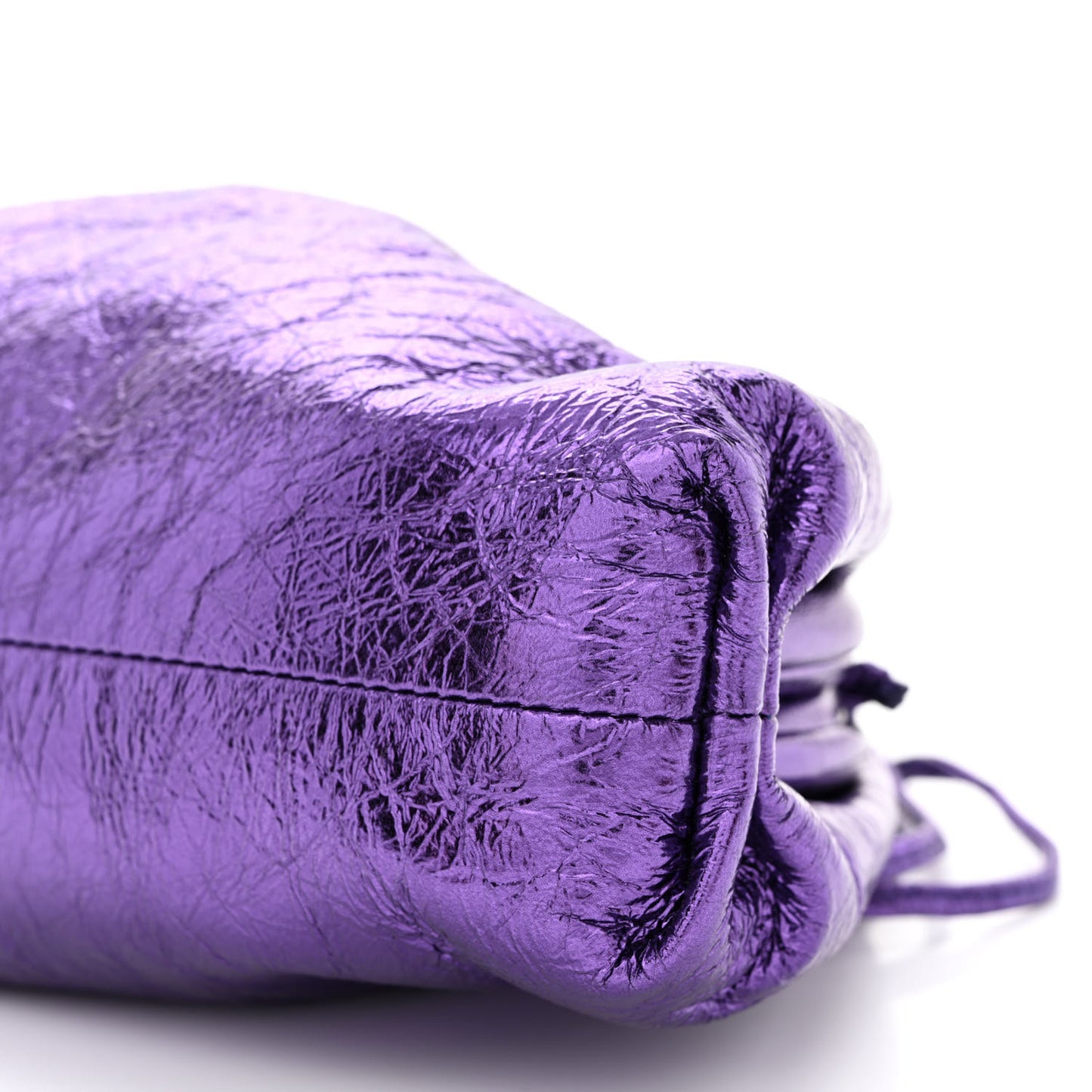 Metallic Crinkled Lambskin The Mini Pouch Viola