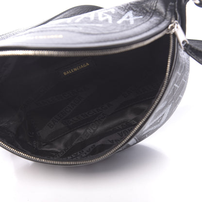 Balenciaga Agneau Arena Graffiti All Over XXS Souvenir Belt Bag Black White 5 of 10