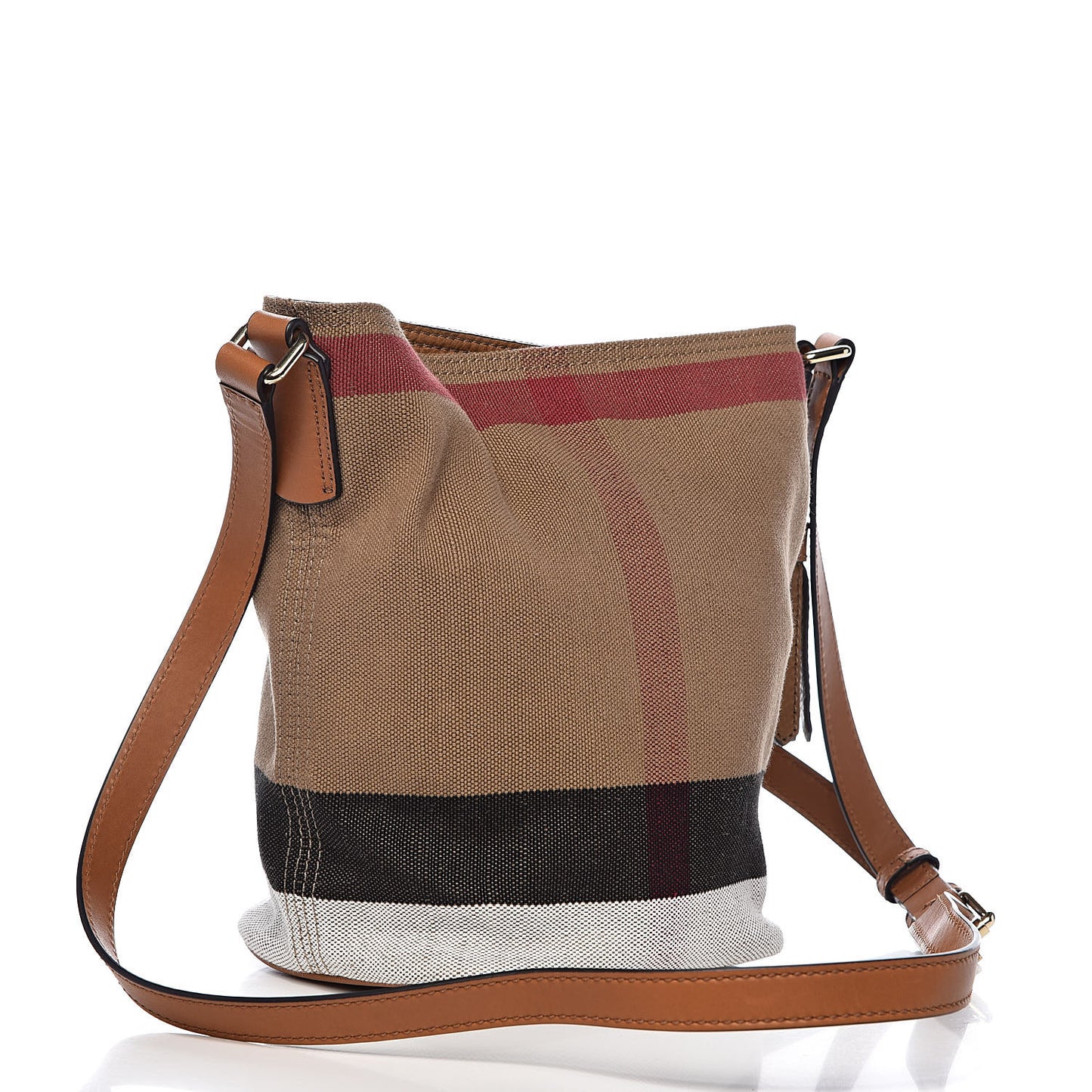Canvas Mega Check Mini Ashby Tassel Crossbody Saddle Brown