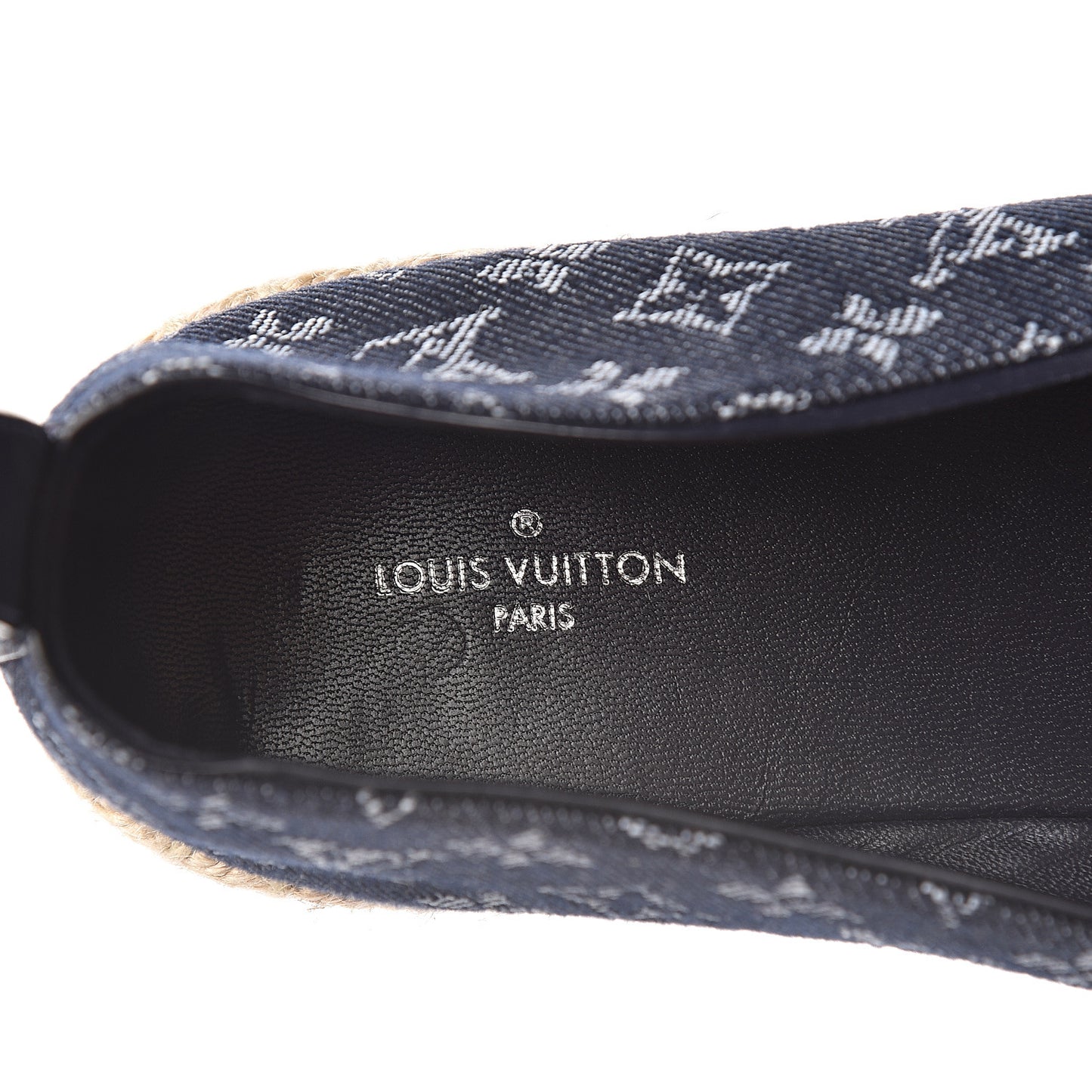 Monogram Denim Waterfall Espadrille 41 Marine